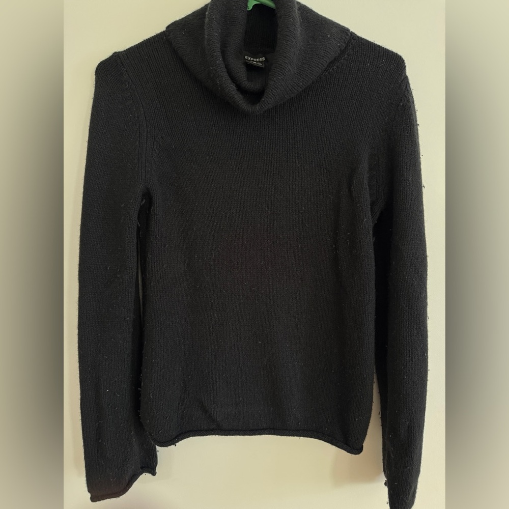 Cozy Black Cowl Neck Express Sweater
